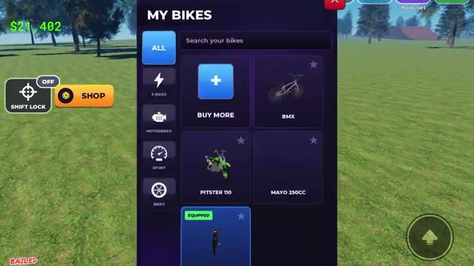 Bikes and the garage screenshot
