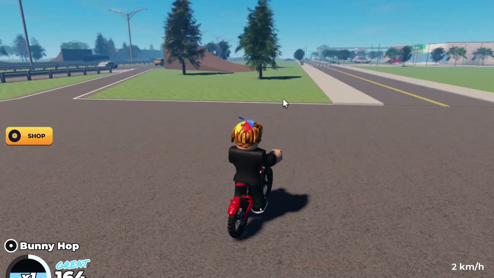 A rider on the street in Bike Universe